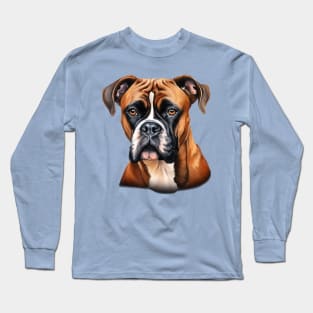 Boxer Dog Portrait Long Sleeve T-Shirt